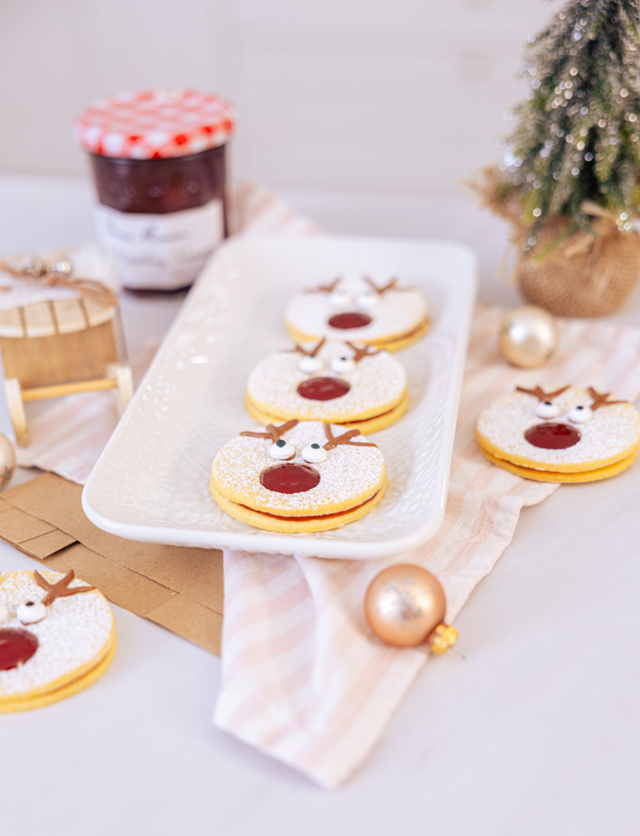 Rénszarvas linzer sütemények